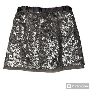 RUUM little girl skirt with silver sequins.  ^